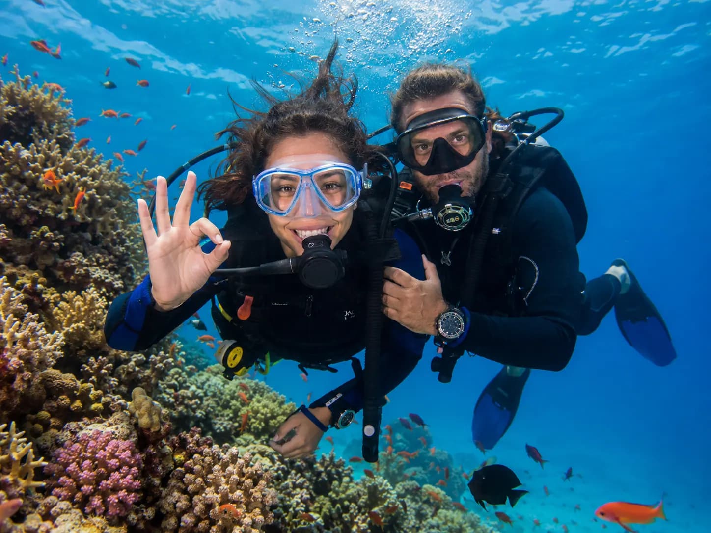 The Dive Red Sea instructor team in the Red Sea