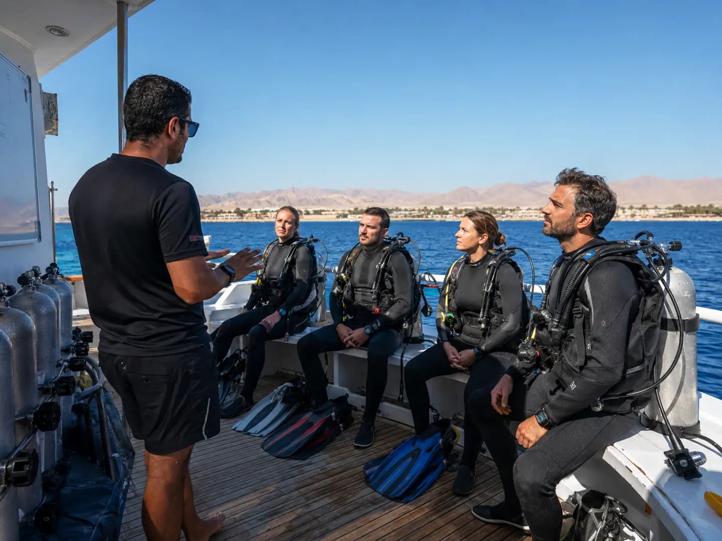 Buceador certificado explorando un arrecife del mar Rojo con Dive Red Sea