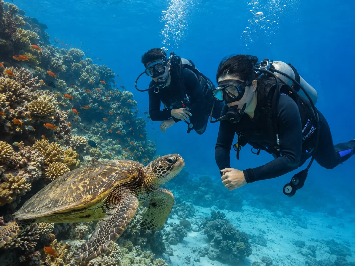 Certified diver exploring a Red Sea reef with Dive Red Sea