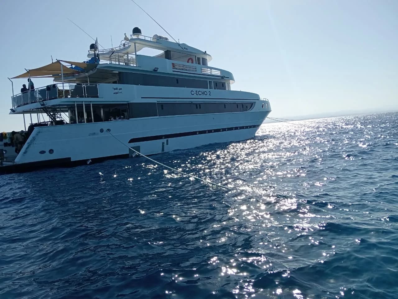 The liveaboard boat in the deep south of the Red Sea