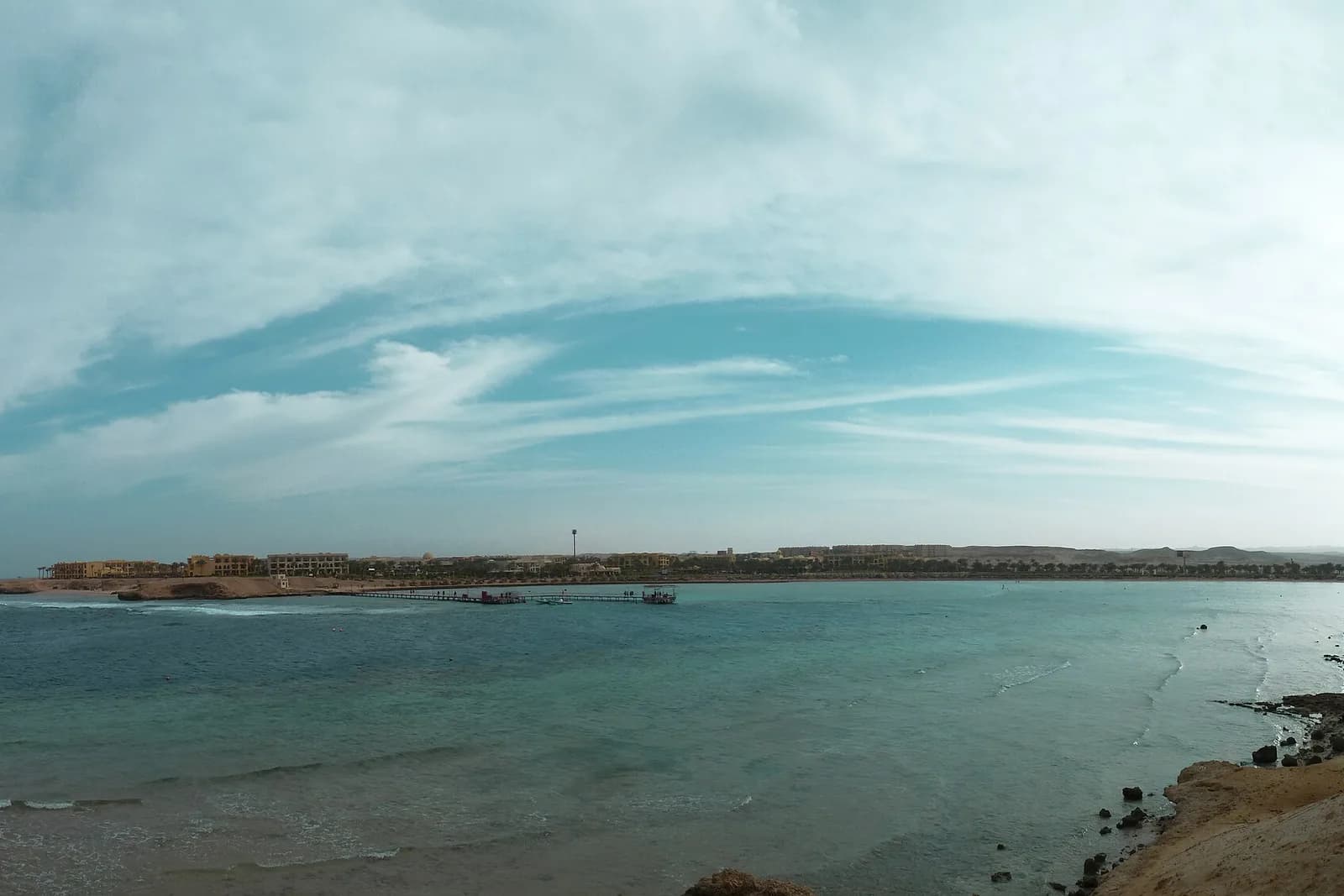 The bay at our Marsa Alam base on Coraya Bay