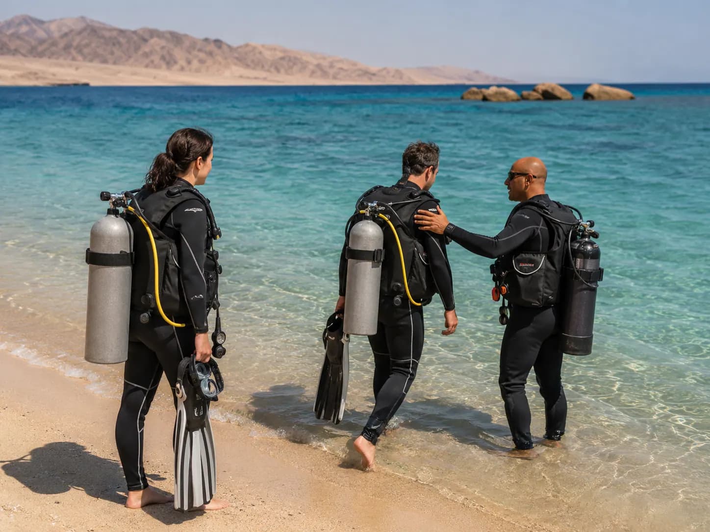 Shore diving on the house reef in Makadi Bay