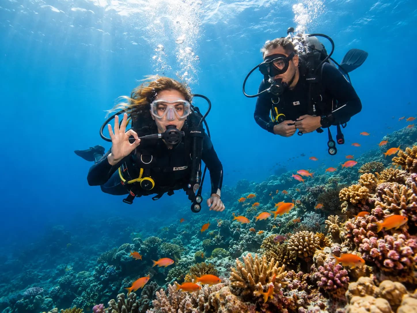 Shore diving on the house reef in Makadi Bay