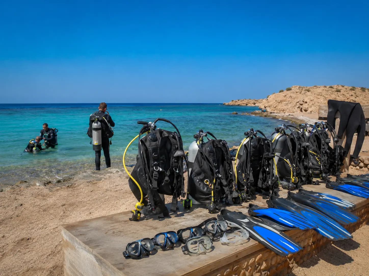 Shore diving on the house reef in Makadi Bay