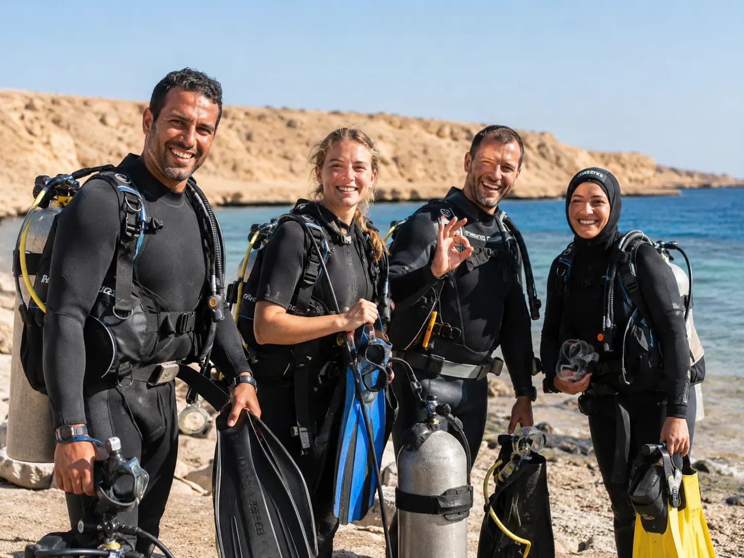 Shore diving on the house reef in Makadi Bay