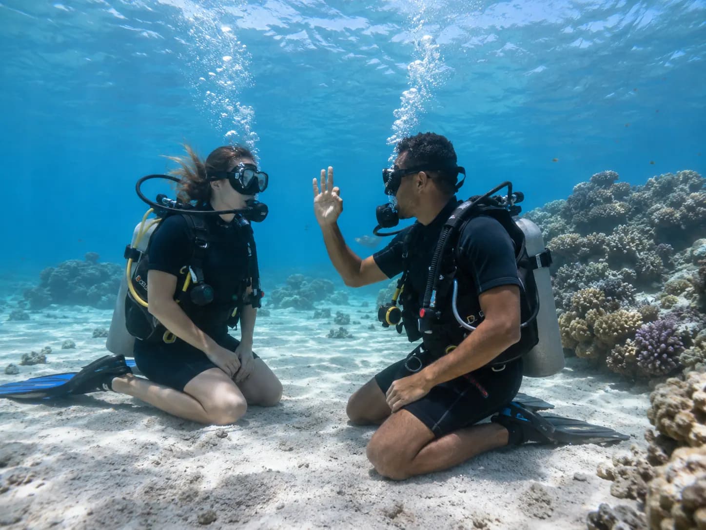 Shore diving on the house reef in Makadi Bay