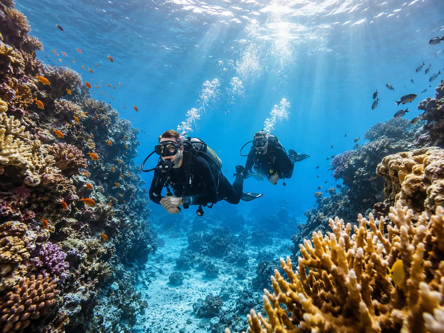 Underwater Red Sea reef scene